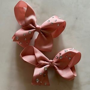 Shiny Hair Clips bows with little crystals 🎀🎀